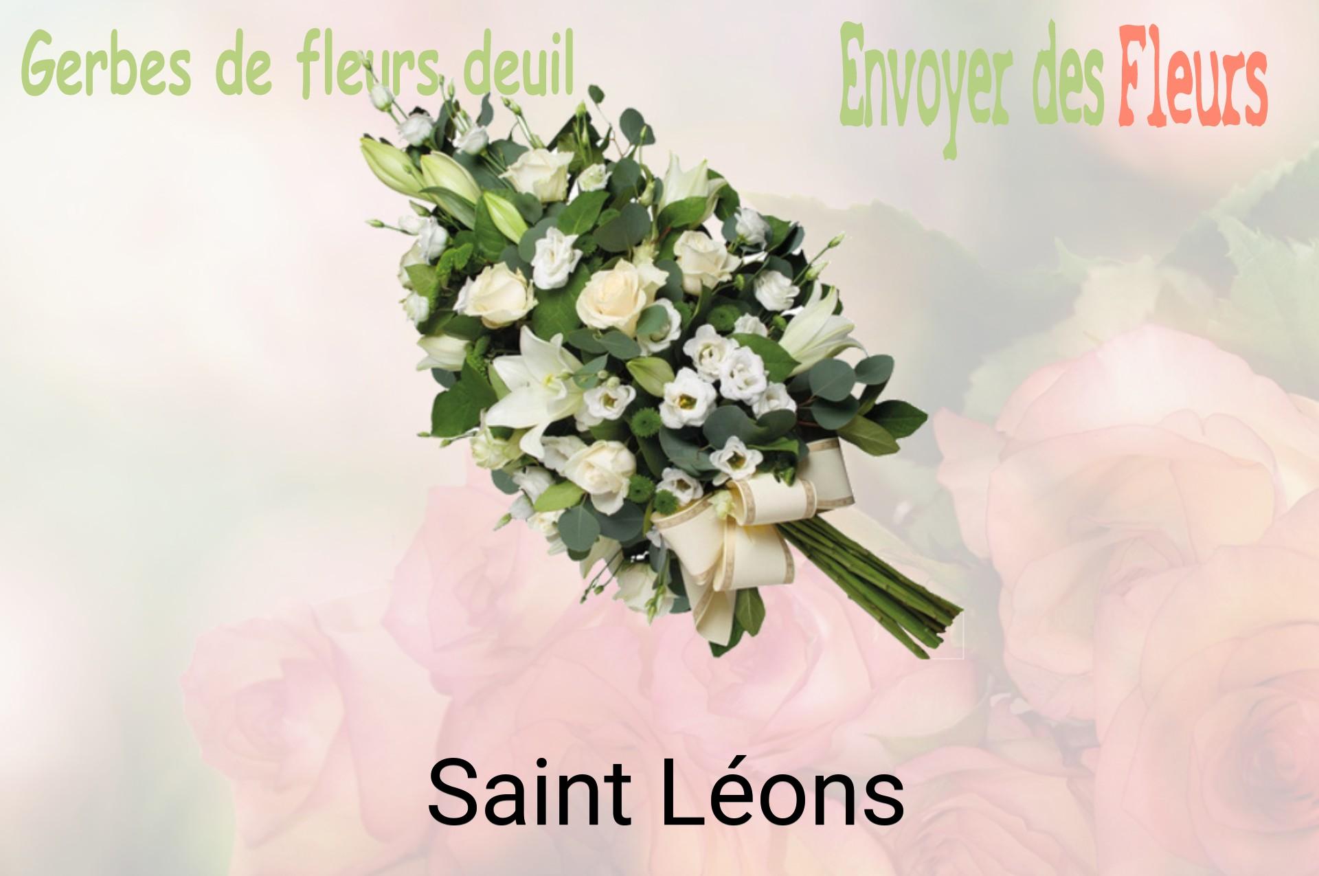 Gerbe de fleurs de deuil livrée à Saint-Léons